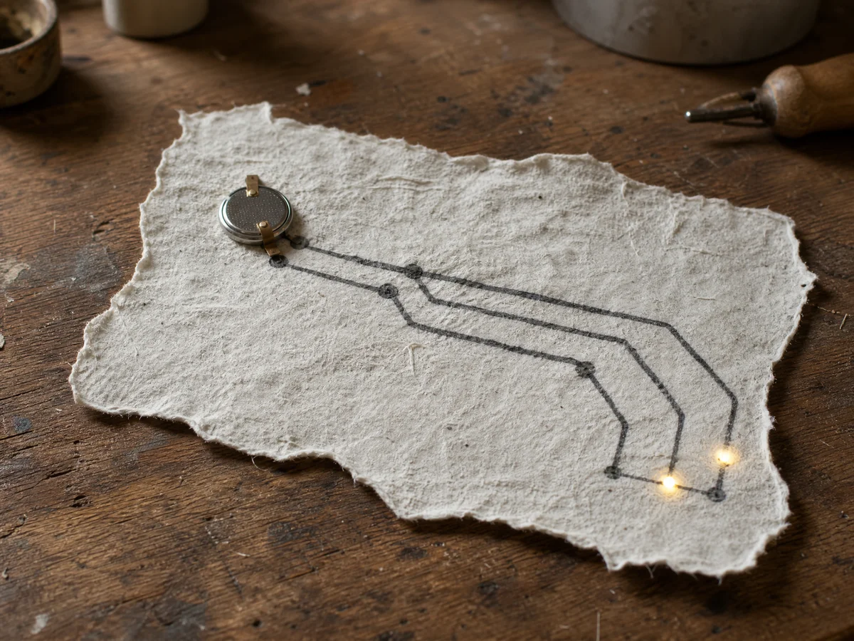 Paper circuitry with LEDs