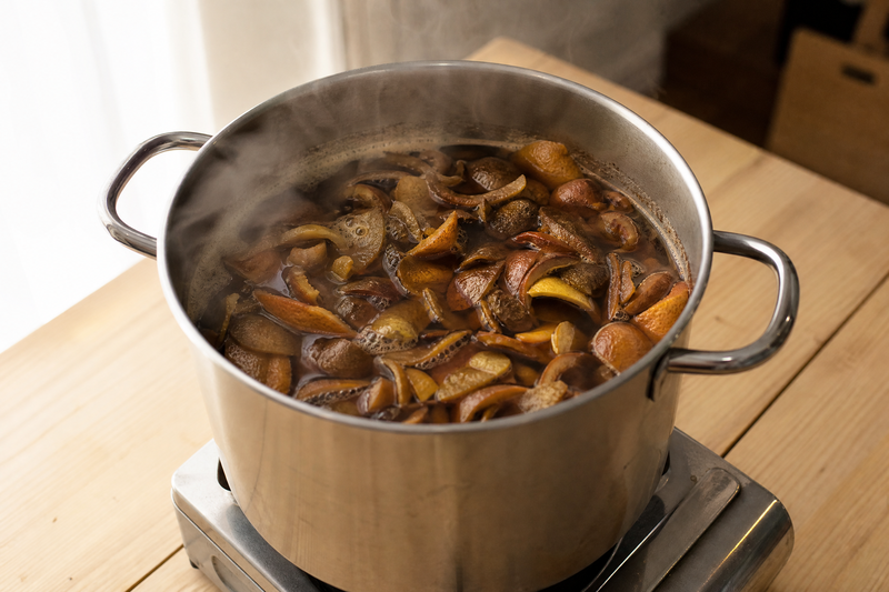 Cooking peels in NaOH